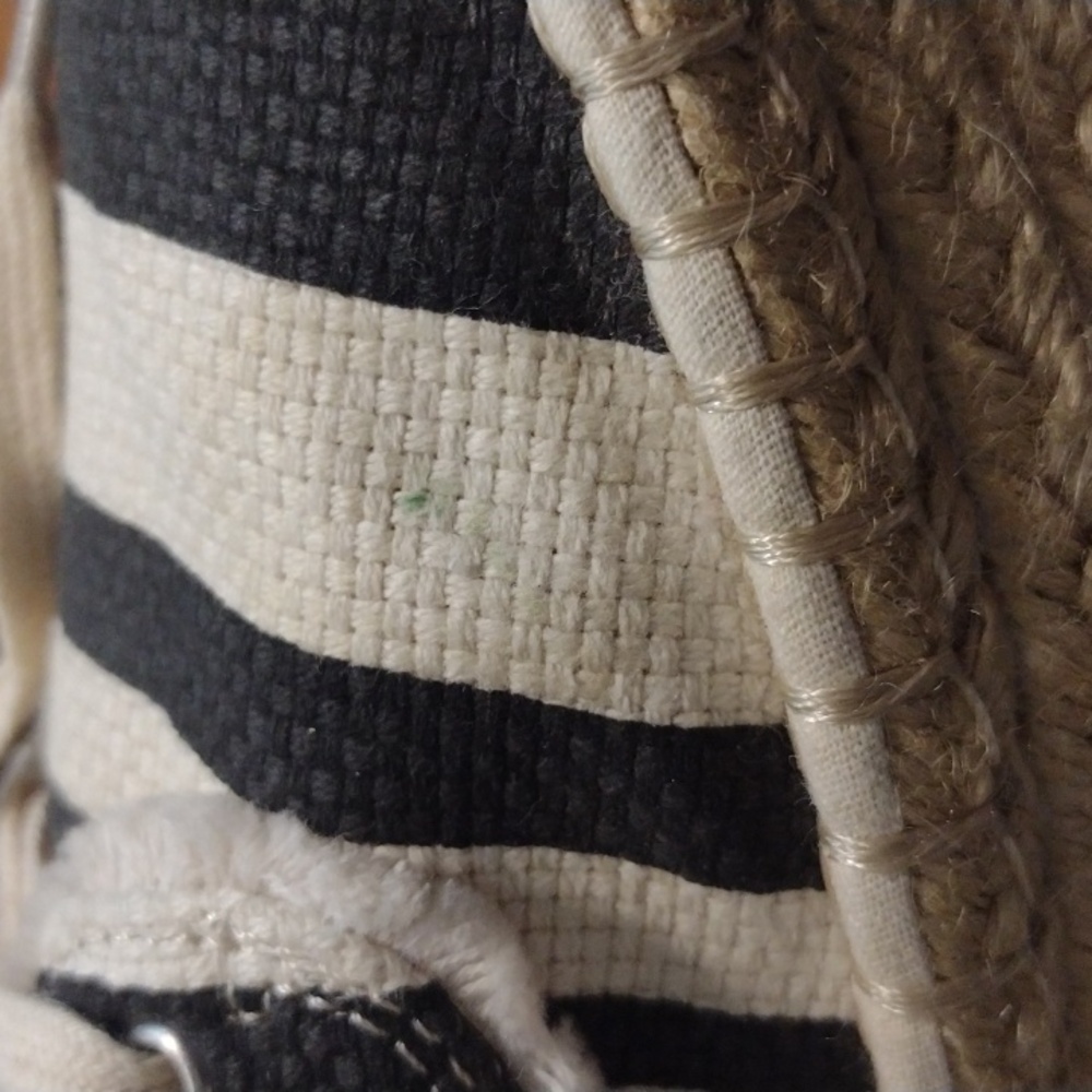 Dolce Vita Cream Black Striped Platform Espadrilles, Size 9.5 New - Picture 7 of 8